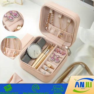 Hộp Đựng Trang Sức,Có Dây Khóa Kéo,Ngăn Ẩn Đựng Đồ Quý,Tiện Dụng Khi Đi Du Lịch,10x10x5cm