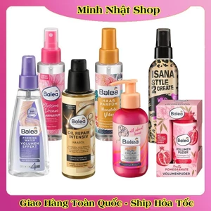 Bộ Kem làm phồng tóc, dầu dưỡng tóc, bột phồng tóc, xịt nước hoa tóc Balea của Đức- Date mới Đủ Bill