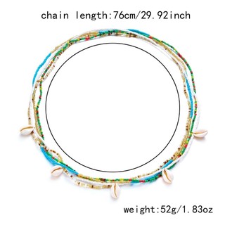 ASDFGER Bụng Dây Xích, Sao Biển Hạt Boho Eo Dây Xích, Seashell Nhiều Lớp Phong Cách Bohemian Thắt Lưng Trang Sức