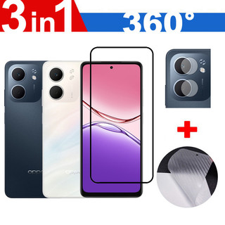 cho OPPO A5x A5 A3x A40 A80 A60 A58 A58x A78 A79 A98 A57 A57 A97 4G 5G Kính cường lực 3 trong 1 Chống rơi Bảo vệ màn hình Với Sợi carbon Trở lại phim + Máy ảnh Bảo vệ ống kính