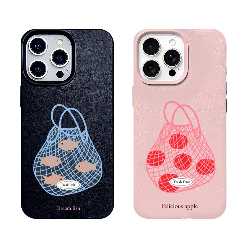 ibumpers Ốp Điện Thoại iPhone Họa Tiết Lưới Cá Vui Nhộn Hợp Thời Trang Cho IPhone 16 15 14 12 13 11 Pro Max IP 7 8 Plus X XS XR Ốp Lưng Mỏng Silicon Mềm Da Họa Tiết
