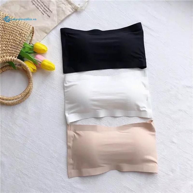 THÊM Liền Mạch Một Mảnh Ống Áo Nữ Có Thể Tháo Rời Miếng Lót Thân Thiết Cơ Bản Đen / Trắng / Da Nữ Áo Ngực quây Bandeau Đồ Lót