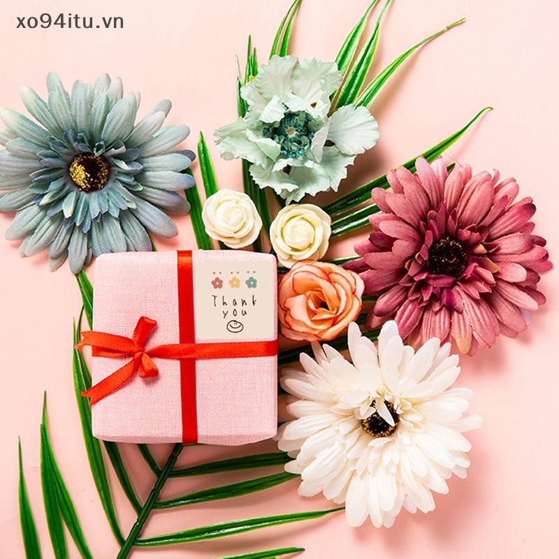 XOITU 300 Cái / Cuộn Hoạt Hình Dễ Thương Hoa Cảm Ơn Bạn Dán Ngày Lễ / Sinh Nhật / Tiệc Cưới Quà Tặng Trang Trí Con Dấu Miếng Dán Phong Bì Nướng Bánh Nhãn VN