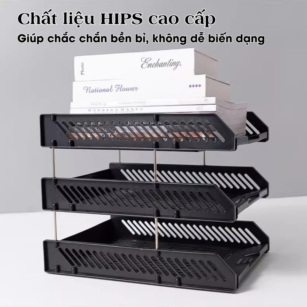 Kệ Sách Mini Đa Năng Để Bàn - Khay Phân Loại Tài Liệu A4 Chống Trượt, Hỗ Trợ Sắp Xếp Sách Vở Và Tài Liệu Gọn Gàng