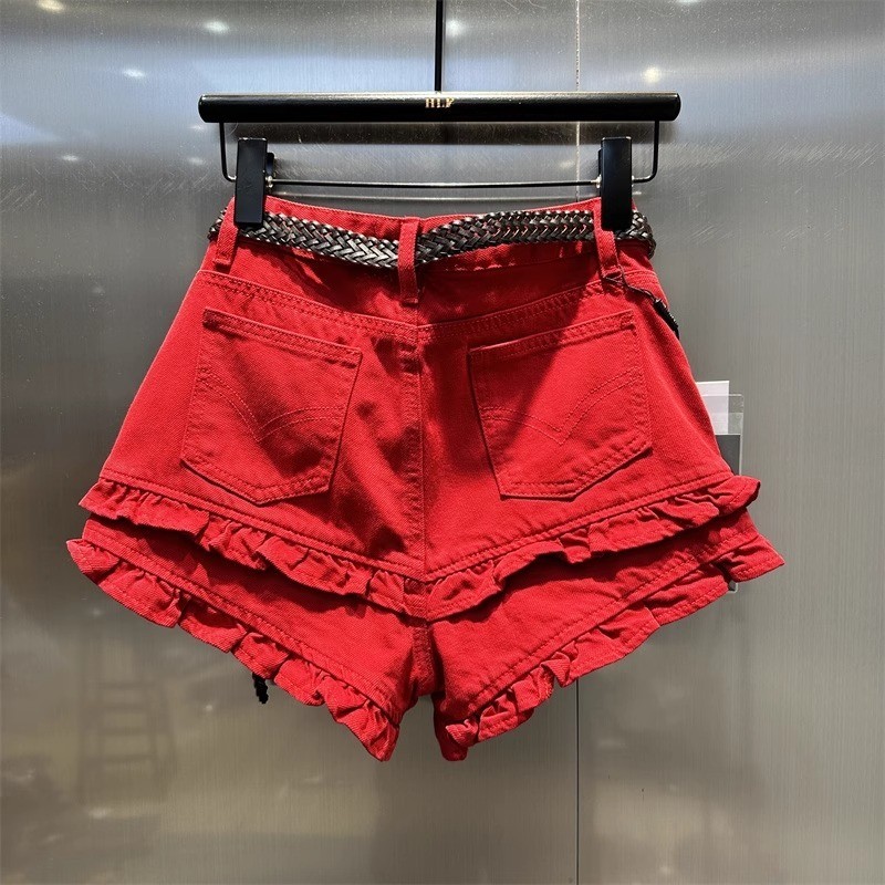 Ban Đầu Dạo Phố Cao Cấp Chữ A Quần Short Nữ Mùa Hè Lớn Đỏ Nóng Cô Gái Quần Rời Ôm Hơn Nhìn