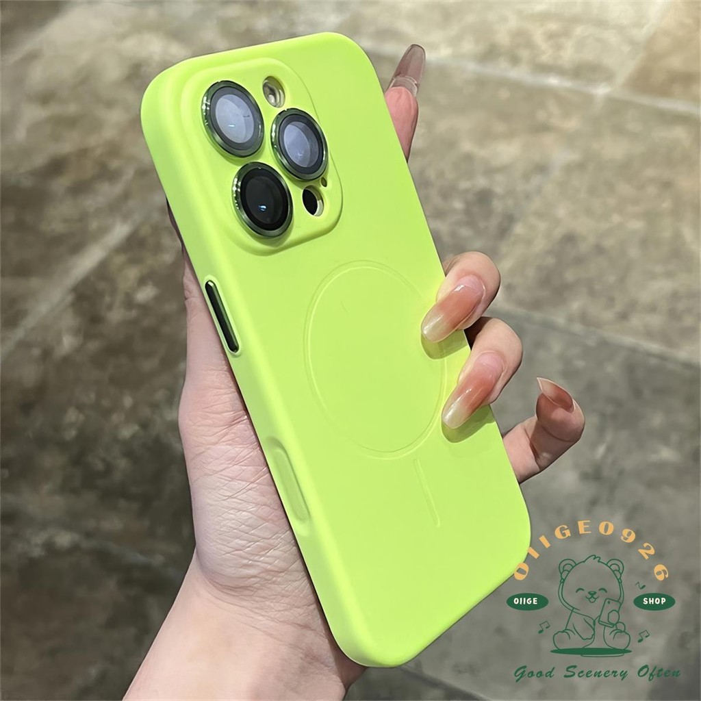 Ống Kính Kim Loại Lỏng Mờ Từ Tính Vỏ Điện Thoại iphone16 Pro Max 15 14 13 12 11 Vỏ Cho iPhone Vỏ Silicon Mềm TPU Chống Sốc