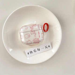 Line Fruit cho Airpods 1 / 2 3 Pro Pro Pro2 Airpod4 Bộ tai nghe Vỏ bảo vệ Bluetooth không dây Air Pods Pro 3 4 Vỏ bảo vệ tai nghe