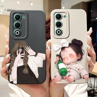 Dành Cho Oppo A5 CPH2727 Vỏ Hoạt Hình Mèo Thỏ Dễ Thương Mới Oppo A5 5G CPH2735 Vỏ Điện Thoại Silicon Mềm Bảo Vệ Ống Kính