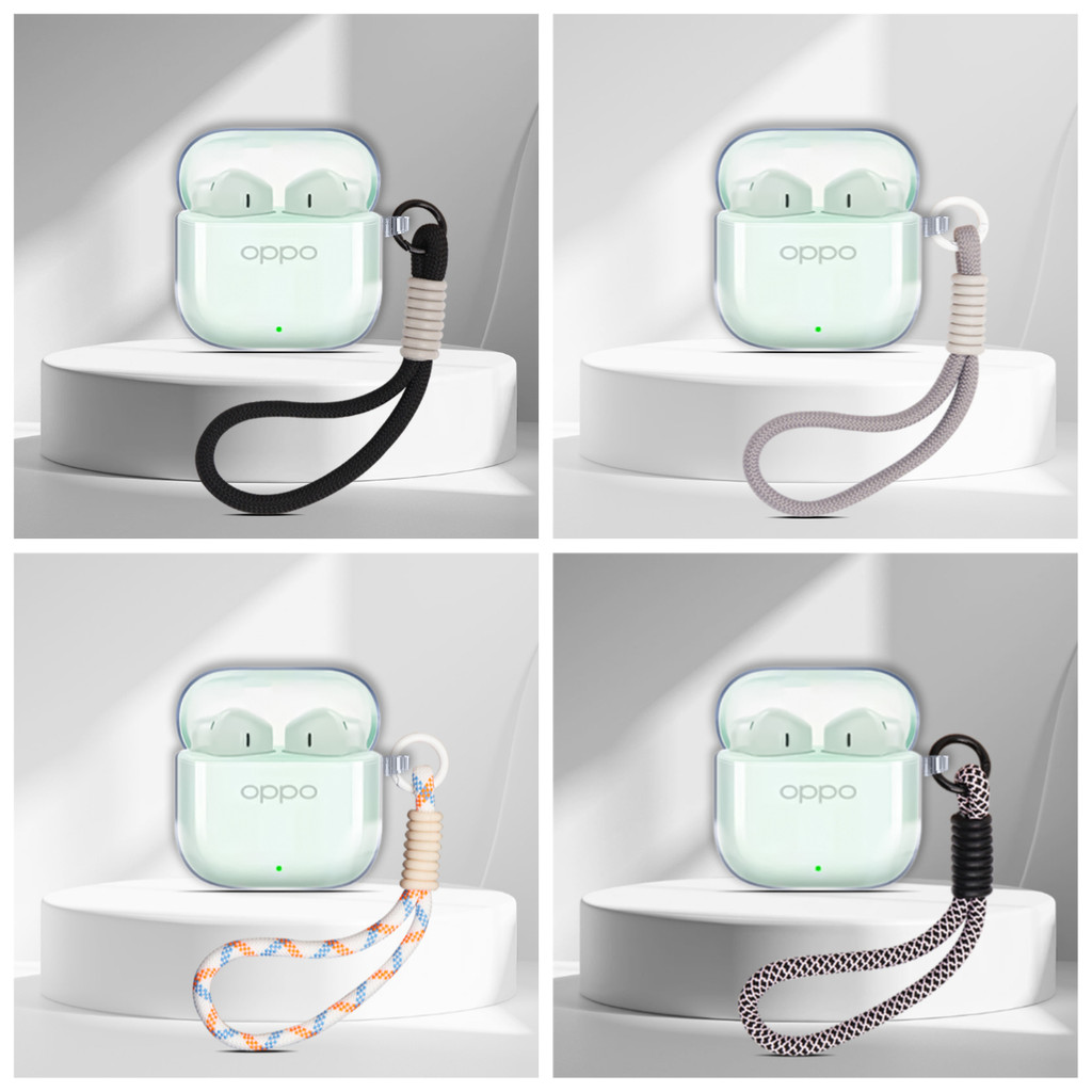 Dành Cho Oppo Enco nụ 3 Vỏ Tai Nghe Trong Suốt TPU Bảo Vệ Tai Nghe Vỏ Chống Sốc Bảo Vệ Tai Nghe Tay Mềm Có Nhẫn