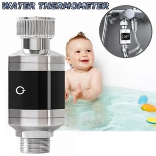 Nhiệt kế tắm DWELLCO, Đồng hồ đo nhiệt độ nước vòi chống nước thời gian thực, Màn hình kỹ thuật số LED chính xác Máy đo nhiệt độ tự cấp nguồn