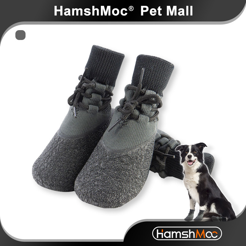 HamshMoc Giày bảo hộ thú cưng Chống thấm nước chống trượt thoáng khí có dây đeo chống rơi cho chó mèo nhiều kích cỡ