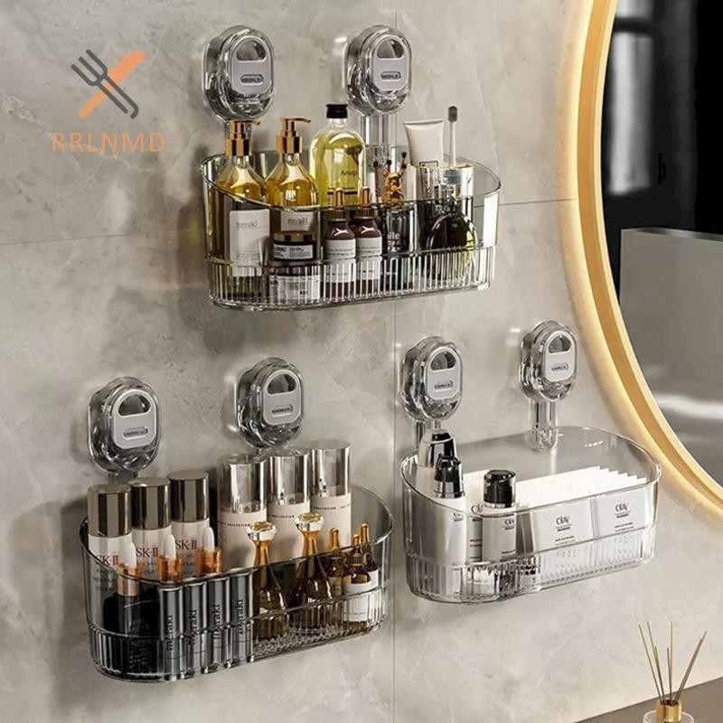RRLNMD Hộp Bảo Quản Hút Phòng Tắm Không Rrill Dung Tích Lớn & Chịu Tải Mạnh Cốc Hút Đa Chức Năng Treo Tường Kệ MỚI