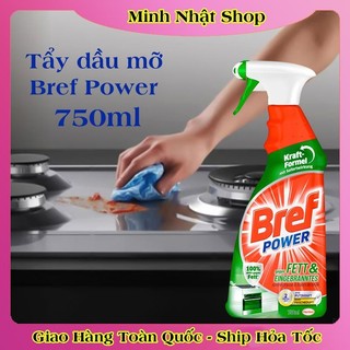 [Mẫu mới nhất] Chai Xịt Tẩy Dầu Mỡ Nhà Bếp Bref Power Dung Tích 750ml Dùng Được Cho Máy Hút Mùi, Lò Nướng của Đức