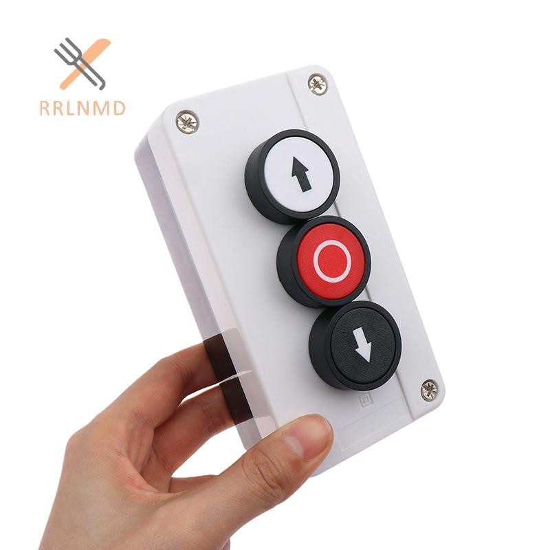 RRLNMD 1 Nút Dừng Khẩn Cấp Công Nghiệp Nút Điều Khiển Tay Cầm Hộp Có Biểu Tượng Mũi Tên CNC Bắt Đầu Dừng Tự Niêm Phong Nút Chống Thấm Nước Công Tắc MỚI