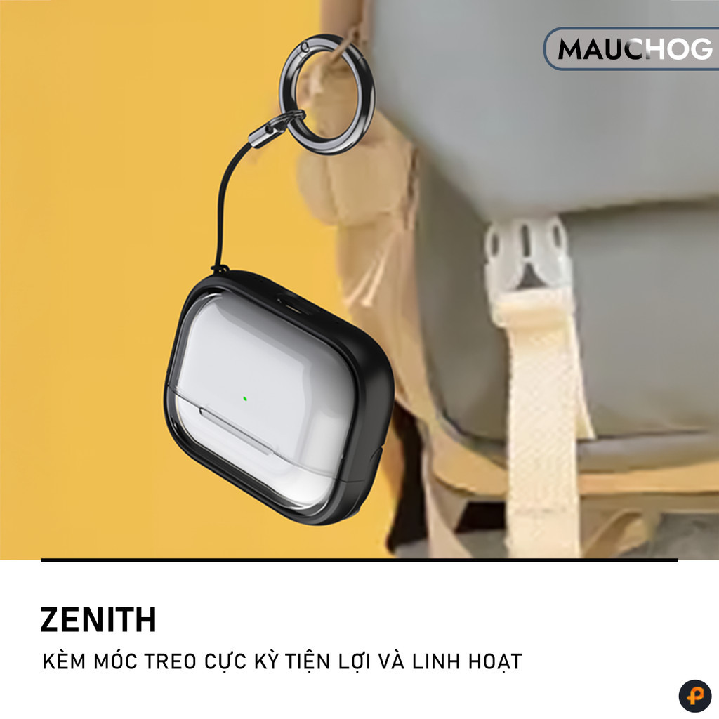 Ốp Trong Suốt Có Khóa Cài Chắc Chắn Kèm Móc Treo Cho Airpods Pro 3 2 Airpods 4