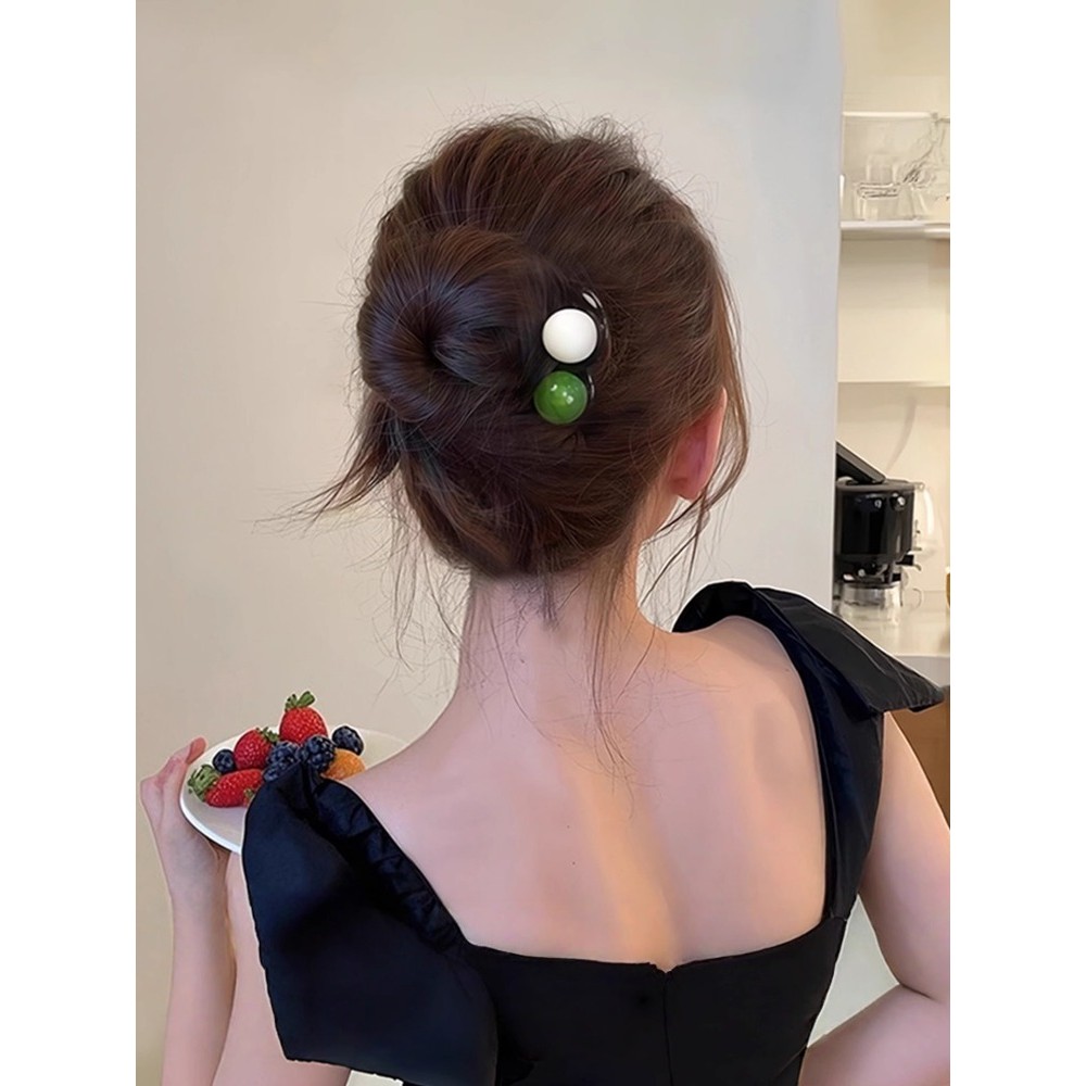 Phụ kiện tóc ba răng ngọc trai đơn giản cổ điển