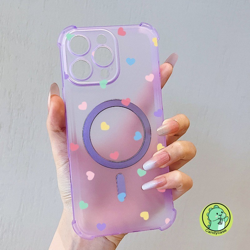 Ốp Điện Thoại Sương Tuyết Từ Tính Cho Vivo V70 V60 Lite S50 Pro Mini X300 Pro Y31 Y21D iQOO 15 Neo 11 5G 4G Matte Cover Dễ Thương Ins Phong Cách Nhiều Màu Sắc Tình Yêu Vỏ Túi Khí Mềm
