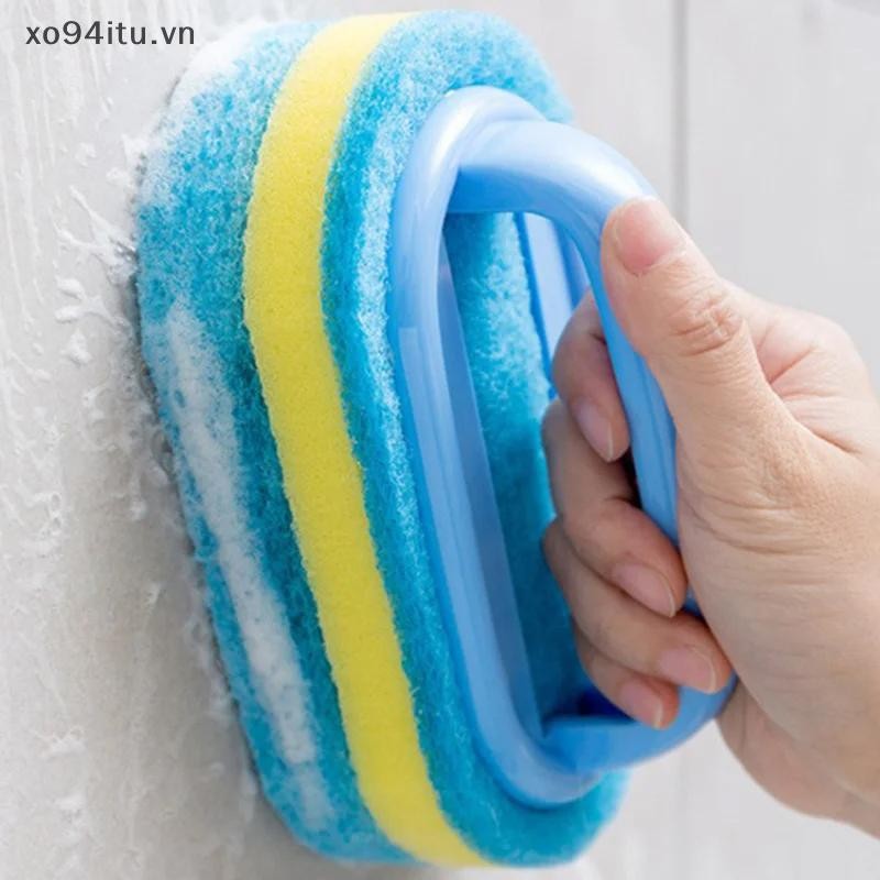 XOITU Làm Dày Bàn Chải Làm Sạch Có Tay Cầm Nhà Bếp Xốp Lau Phòng Tắm Ngói Bồn Tắm Làm Sạch Bọt Biển Nhà Loại Bỏ Vết Bẩn Dụng Cụ Sạch VN