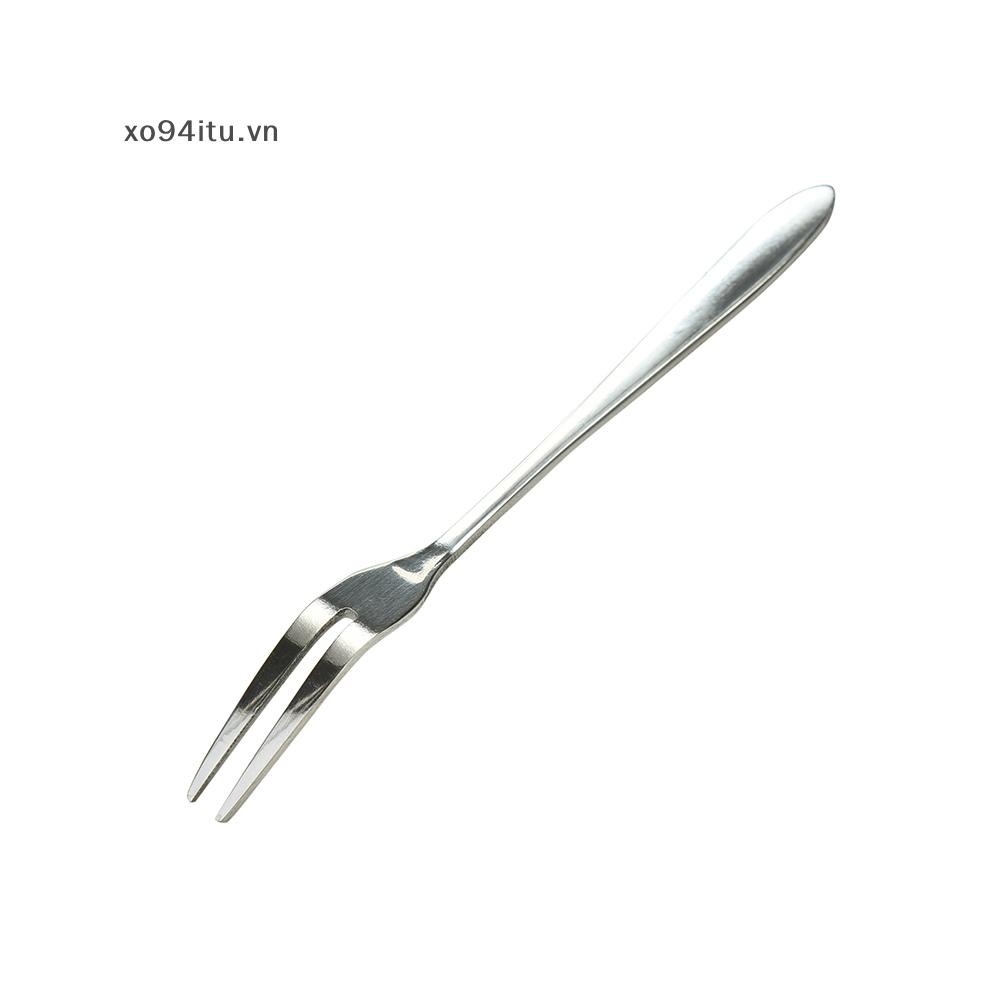 XOITU 5 Chiếc Nĩa Trái Cây Bằng Thép Không Gỉ Hai Răng Món Tráng Miệng Nĩa Gia Đình Đồ Dùng Nhà Bếp VN