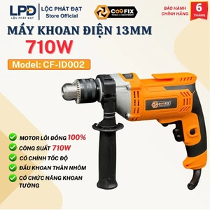 Máy khoan 13ly COOFIX CF-ID002 710W có chức năng khoan tường, khoan được bê tông, có chỉnh tốc độ khoan