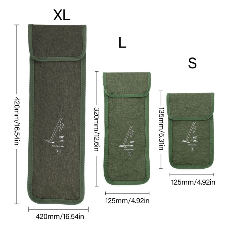 2Pcs Oxfords Cloth Tent Stake Storage Bag Camping Tent Accessories Storage Bag
