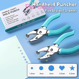 Máy đục lỗ MEGOCE, Máy đục lỗ thủ công DIY một lỗ, Dụng cụ đóng sách lá rời tiết kiệm nhân công di động Hình tròn / ngôi sao / trái tim Quà tặng học sinh
