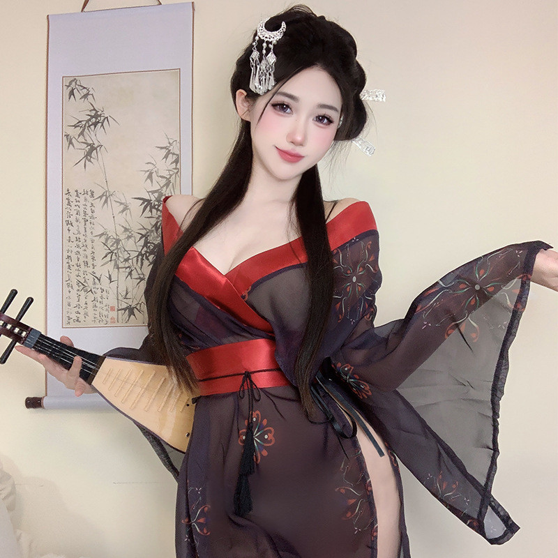 Gợi Cảm Phong Cách Nhật Bản Gợi Cảm Đồ Lót Kim Cương Đồng Phục Pure Desire Free Bộ Đồ Ngủ In Hình Nhân Vật Màu Đen Phù Hợp Với