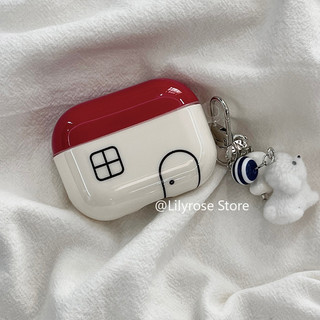 Ốp lưng cho AirPods 4 [2024] AirPods Pro2 Pro 3 2 1 Apple Bảo vệ tai nghe không dây TPU Red House