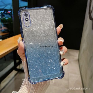 Ốp lưng cho điện thoại Redmi 9A, chống sốc, có gương trang điểm 3D, giá đỡ, ốp mềm mới, đeo như vòng tay