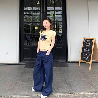 Eleclassm áo thun nữ vàng chanh ôm body mùa hè baby tee hàn quốc style áo phông local brand