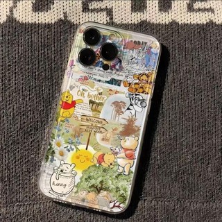 Ốp điện thoại hình gấu khâu toàn màn hình Thích hợp cho iPhone 14ProMax 15Pro XR 13Pro 12ProMax 16Pro 15Plus 14 13ProMax XS Vỏ bảo vệ chống sốc trong suốt chống sốc chống mài mòn
