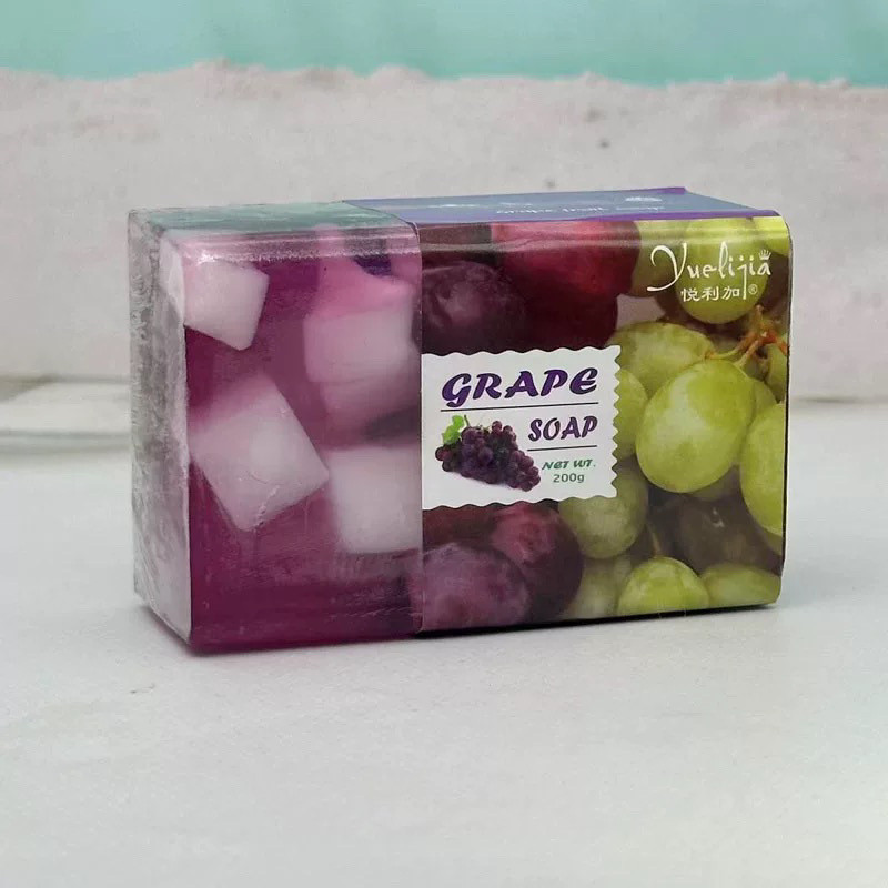 ✨Yuejiali Nhiều Màu Sắc Trong Suốt Pudding Trái Cây Xà Phòng Xà Phòng Tay Xà Phòng Nho Tắm Lưu Niệm 25.5.26