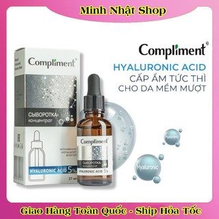 Serum 5% Hyaluronic Acid (HA) 27ml Compliment giúp cấp nước, giữ ẩm, phục hồi và nuôi dưỡng làn da mịn màng của Nga
