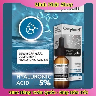 Serum 5% Hyaluronic Acid (HA) 27ml Compliment giúp cấp nước, giữ ẩm, phục hồi và nuôi dưỡng làn da mịn màng của Nga