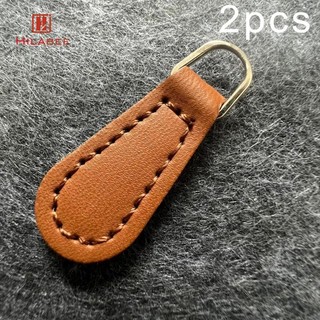 2x Dây Kéo Da PU Trang Trí Đầu Kéo Cho Áo Khoác, Quần Áo, Túi, Hành Lý, Giày Bốt