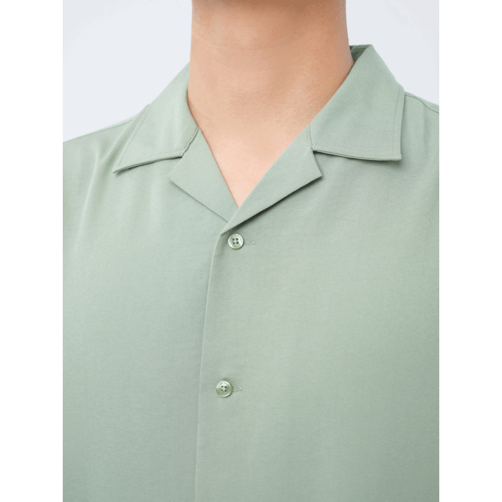 Sơ mi tay ngắn lai ngang VIETTIEN SMART CASUAL vải Visco phom REGULAR VT00000374