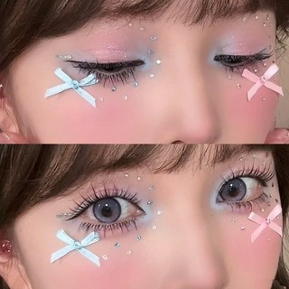 [3-5 Ngày Đến] -1-3 Hộp Miếng Dán Mặt Nơ Vải - Đề Can Cosplay Ngọc Trai - Trang Trí Nghệ Thuật DIY - Hình Xăm Giả Chống Thấm Nước - Miếng Dán Trang Phục Tiệc - Paster Kim Cương Giả Nhiều Màu Sắc