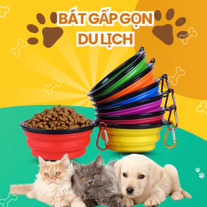 Chén Ăn Gắp Gọn Cho Thú Cưng Đi Du Lịch