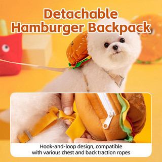 Mèo Con Trang Phục Áo Vest Có Thể Điều Chỉnh Dây Xích Hình Chữ H Có Thể Tháo Rời Pháp Chiên Burger Ba Lô Cho Chó Mèo Huấn Luyện Ngoài Trời Đi Bộ Đường Dài