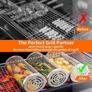 Cán Giỏ Nướng Cho Ngoài Trời Nướng Grate Than Tròn BBQ Giỏ Thép Không Gỉ Lửa Trại Lưới Cắm Trại Dã Ngoại Dụng Cụ Nấu Ăn tái sử dụng đa năng di động dễ vệ sinh an toàn phù hợp dùng cho gia đình căn hộ văn phòng và không gian nhỏ