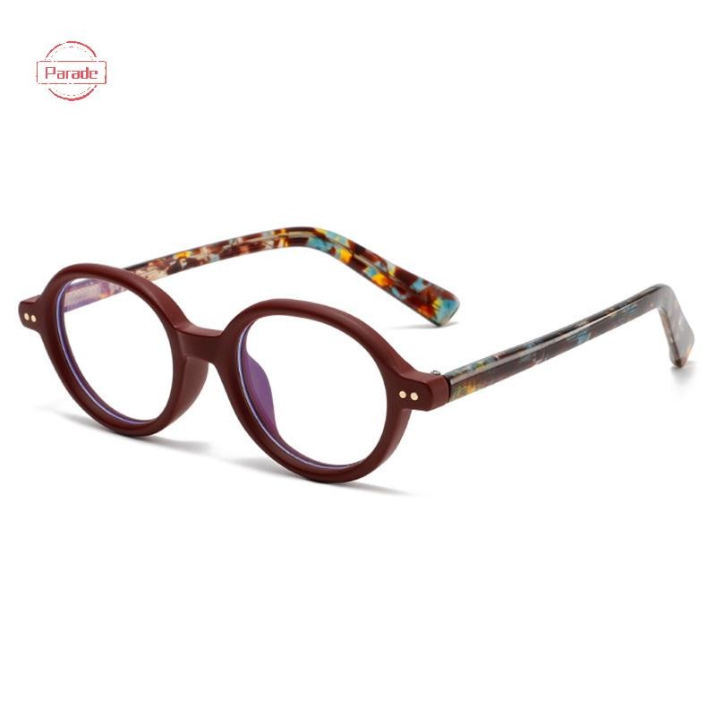 Điễn hành thời trang chống ánh sáng xanh kính retro hình bầu dục nghệ thuật quang mắt kính khung hình elip nhỏ VN