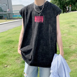 LOCAL BRAND Áo Tantop White Wash Phong Cách Unisex Form Rộng - Áo Ba Lỗ Sát lách wash đen Ullzang tay lỡ nam nữ Cotton.