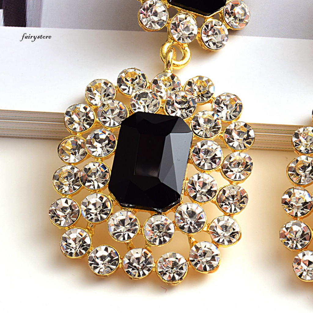 Fairystore| Bông tai thả dài dành cho nữ cho đám cưới Bông tai Dangle chống gỉ không phai màu