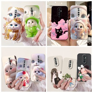 Ốp điện thoại Hoạt Hình Cho Oppo Reno 2 2F 2Z Vỏ Thỏ Dễ Thương Vương Miện Bé Gái Silicon Mềm Ốp điện thoại Cho Oppo Reno2 Reno2F Reno2Z Vỏ
