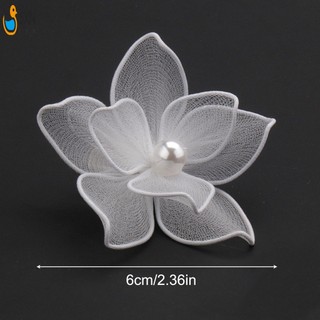 Người Phụ Nữ Handmade Kẹp Tóc Bên Ổn Định Cầm Nhiều Lớp Hoa Mũ Đội Đầu Cho Dày Xoăn Tạo Kiểu Tóc Trang Trí