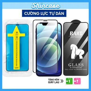 Kính Cường Lực iPhone Khung Tự Động Dán Trong Suốt Full Màn Cho 6/6s/7/8/Plus/X/XS/XR/11/12/13/14/15/16/17/Air/Pro/Max