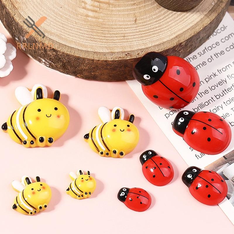 RRLNMD 5 Chiếc Hoạt Hình Ong Bọ Rùa Nhựa Dễ Thương Trang Sức Làm DIY Phụ Kiện Trang Trí MỚI
