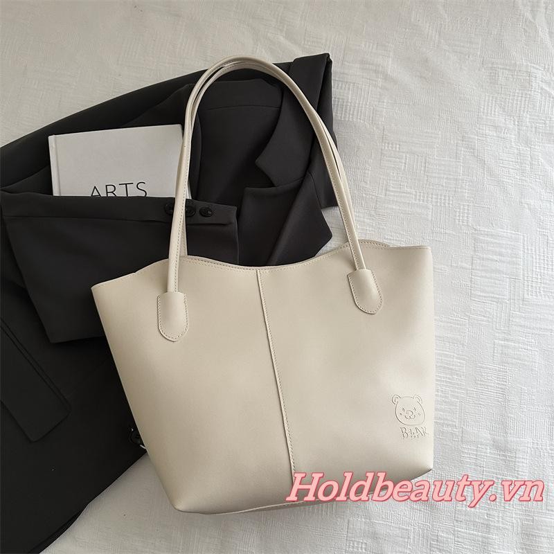 Túi xách nữ dung tích lớn Túi Tote PU đơn giản thời trang để làm việc Mua sắm hàng ngày Du lịch