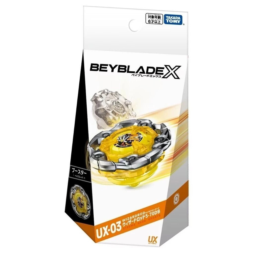 Takara Tomy Beyblade-X Booster UX-03 UX-01 BX-23 Wizard Rod 5-70DB