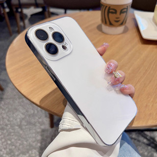 Ốp lưng kính mờ mạ điện cao cấp cho iPhone 14 15 16 Pro Max Plus, chống sốc, bảo vệ sang trọng